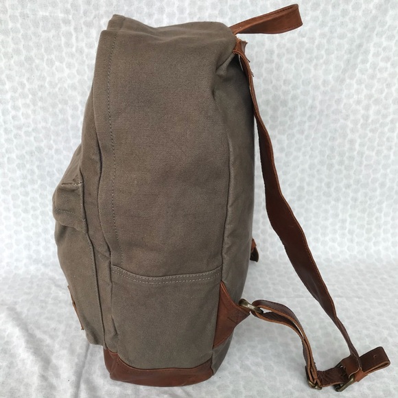 MAHI Leather Canvas backpack - Picture 2 of 8